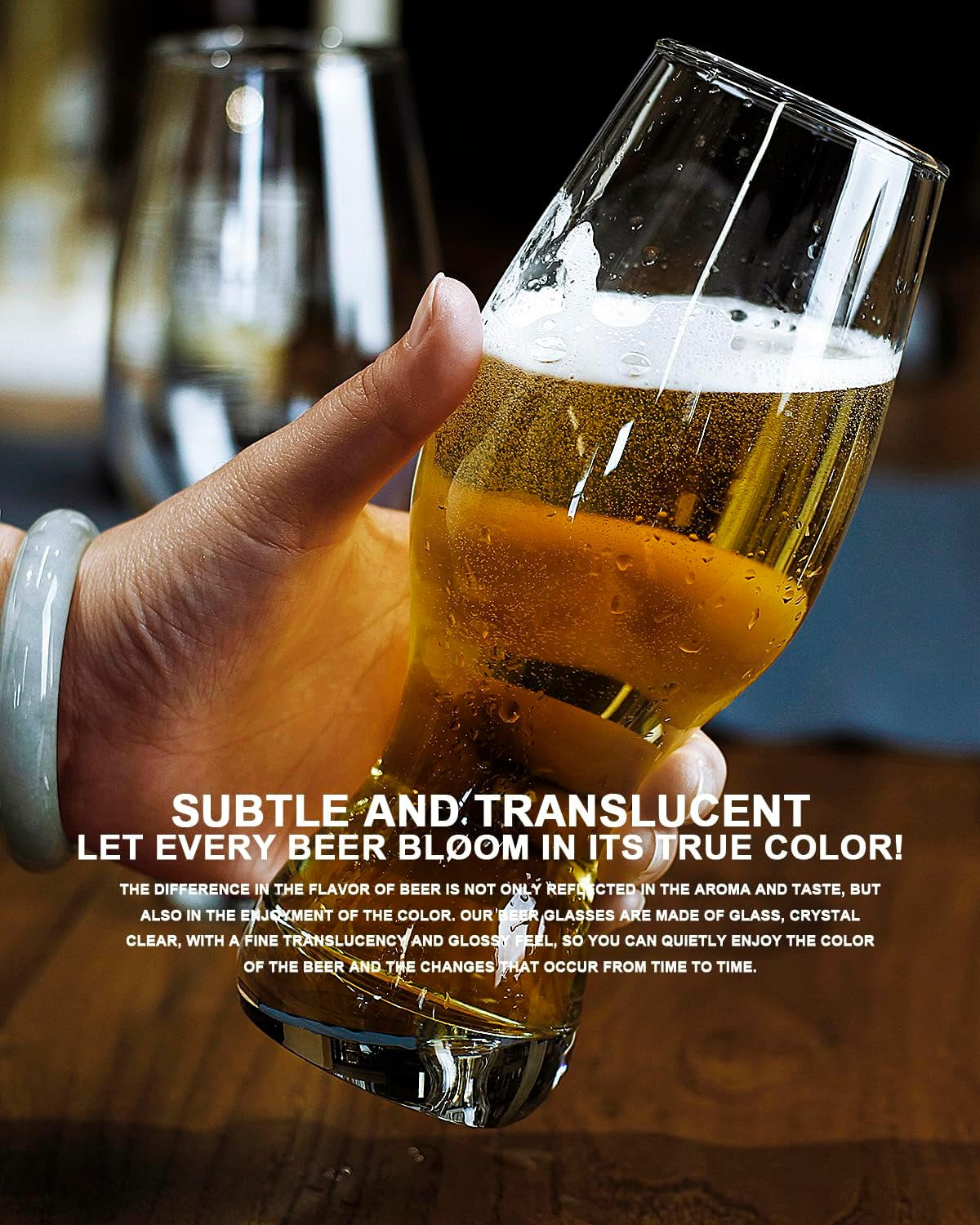 IPA Beer Glasses(Set of 4),16 Oz Pilsner Beer Glasses,Craft Beer Bar Glasses,Lead-Free Drinking Glasses,Ideal Gifts for Lager,Ale or Craft Beer Lovers-Crystal Clear