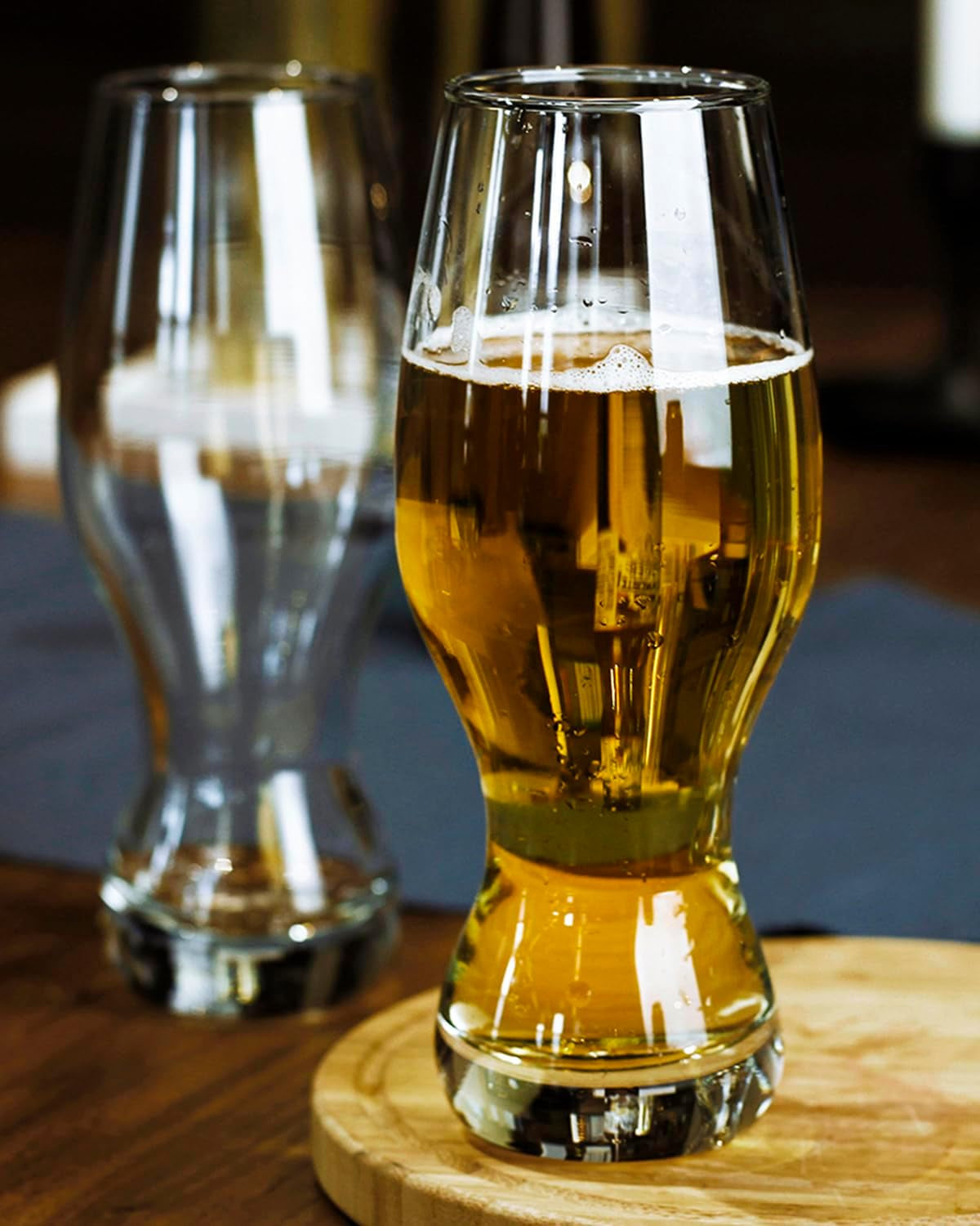 IPA Beer Glasses(Set of 4),16 Oz Pilsner Beer Glasses,Craft Beer Bar Glasses,Lead-Free Drinking Glasses,Ideal Gifts for Lager,Ale or Craft Beer Lovers-Crystal Clear