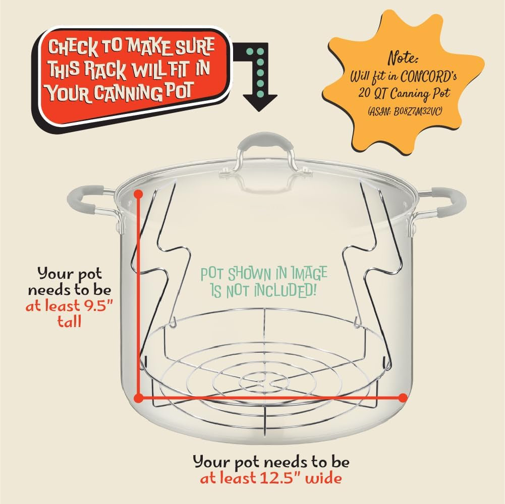 7 Pieces Premium Stainless Steel Canning Set Starter Kit W/ Rack. No Rust, Extra Stability. BULK PACKS (Canning Set)