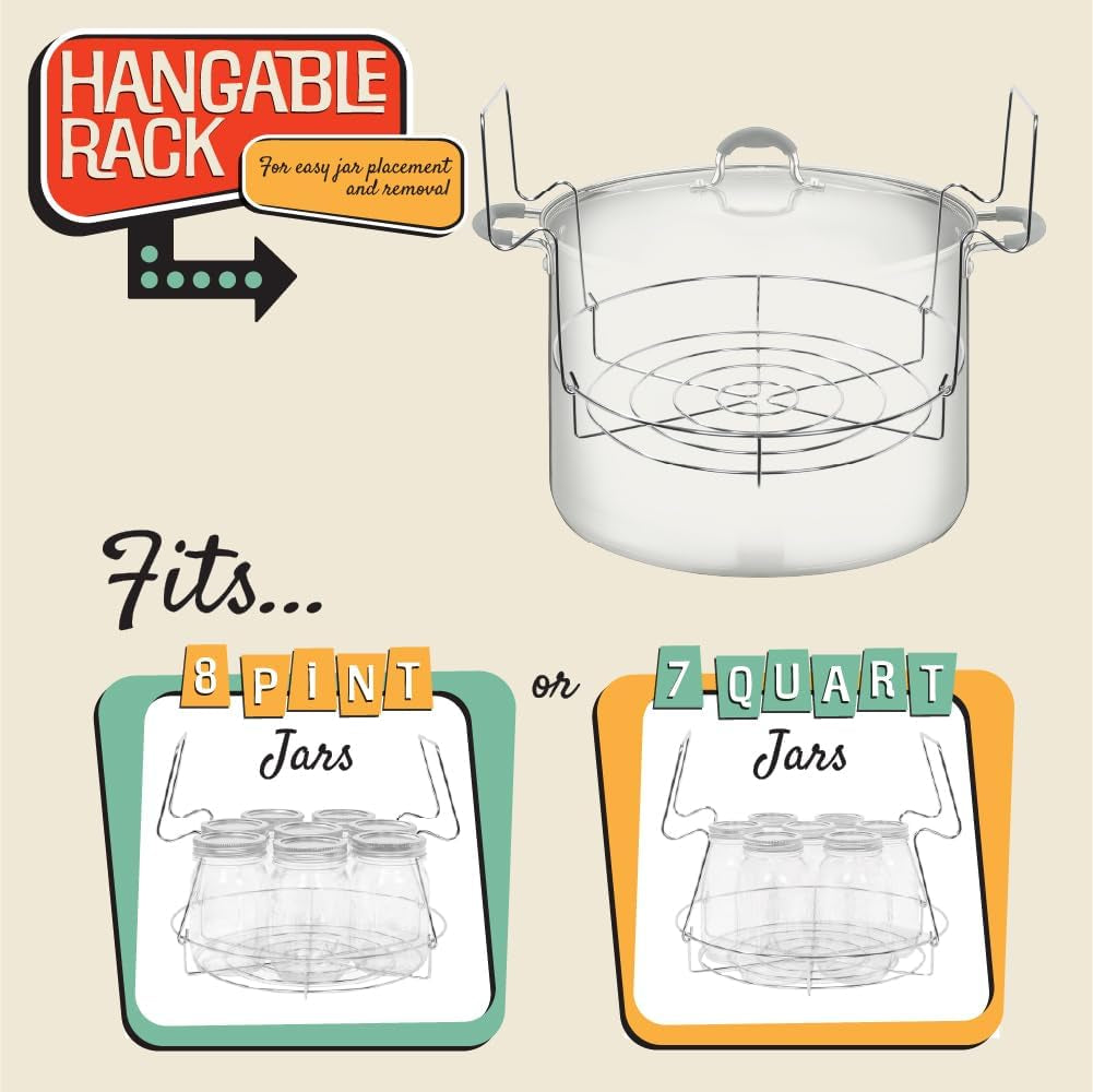 7 Pieces Premium Stainless Steel Canning Set Starter Kit W/ Rack. No Rust, Extra Stability. BULK PACKS (Canning Set)